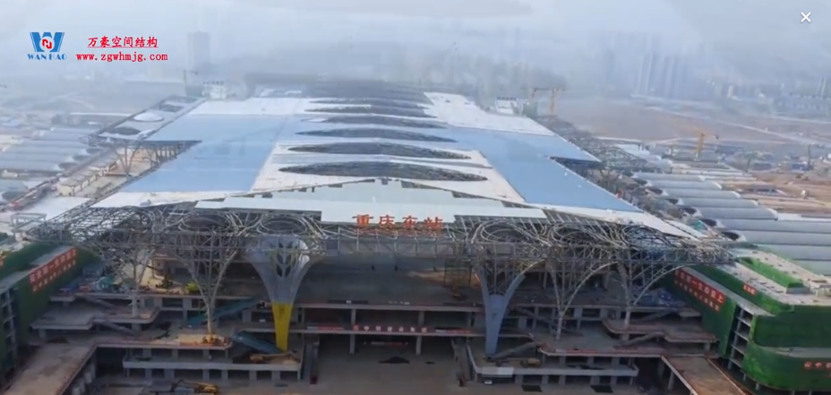 The etfe membrane structure of the station building of Chongqing East Railway Station is being accelerated
