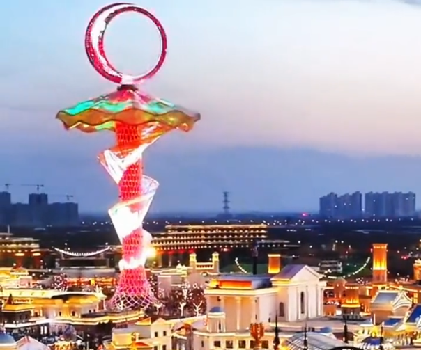 Dreamlike ETFE membrane structure landmark tower