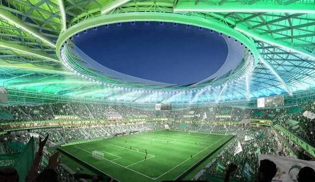 Saudi Arabia has unveiled 15 stadium designs for the 2034 World Cup, which is expected to cost hundreds of billions of dollars