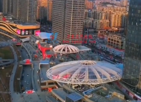 Steel film structure commercial canopy