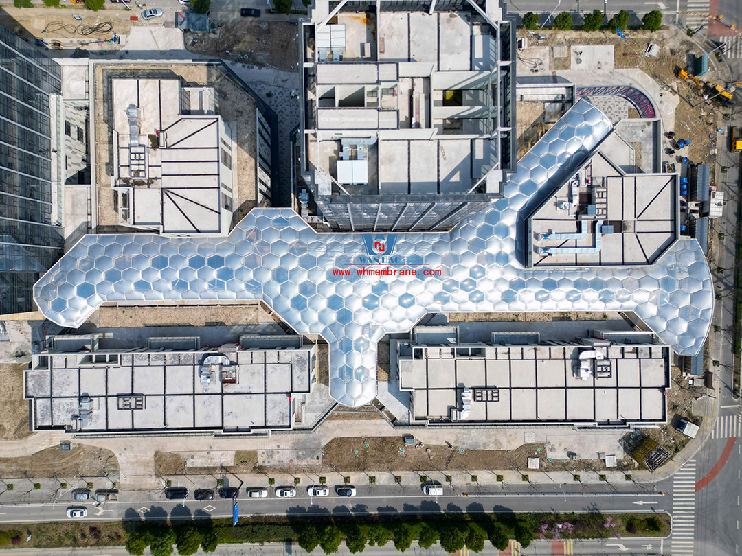 ETFE air pillow membrane structure canopy, make the commercial street more charming!