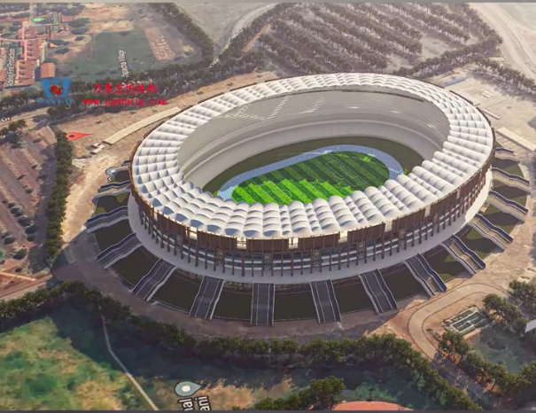 Africa Cup Kenya Stadium PTFE steel membrane structure roofing project