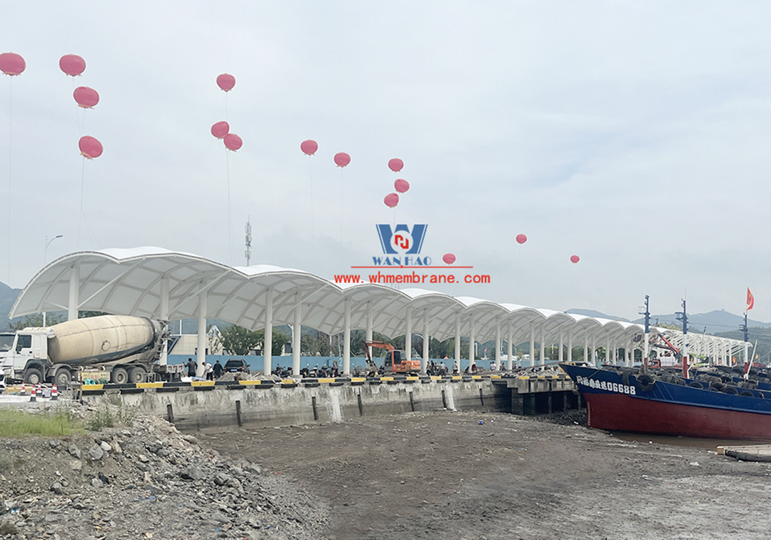Tongzhao fishing port quality improvement project in Fenghua District is nearing completion