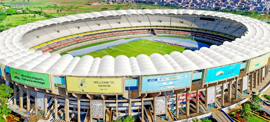 Africa Cup Kenya Stadium PTFE steel film structure roofing project