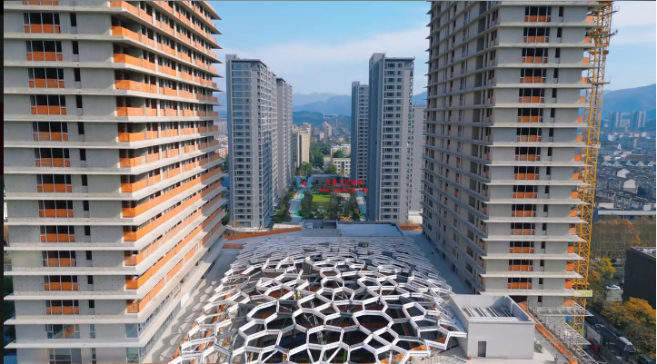 Anji County Changshuo block ETFE steel film structure awning