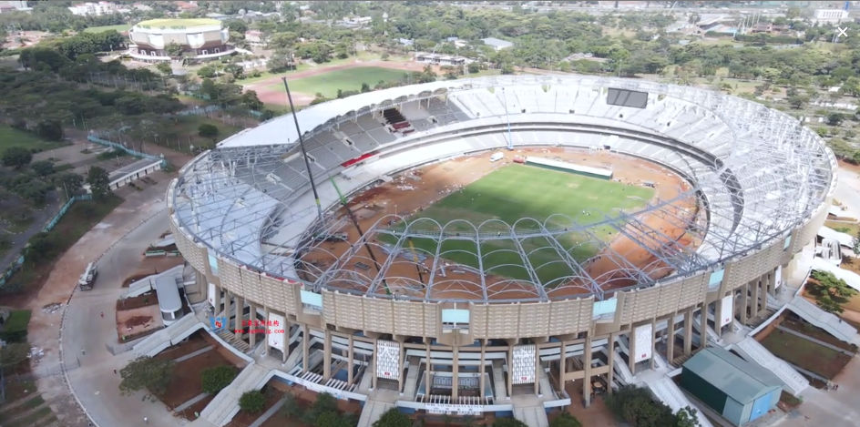 Construction progress of KASARANI Stadium in Kenya