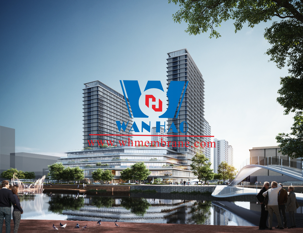 مشروع شجرة المدينة للهيكل الغشائي الهوائي ETFE في أنجي Anji