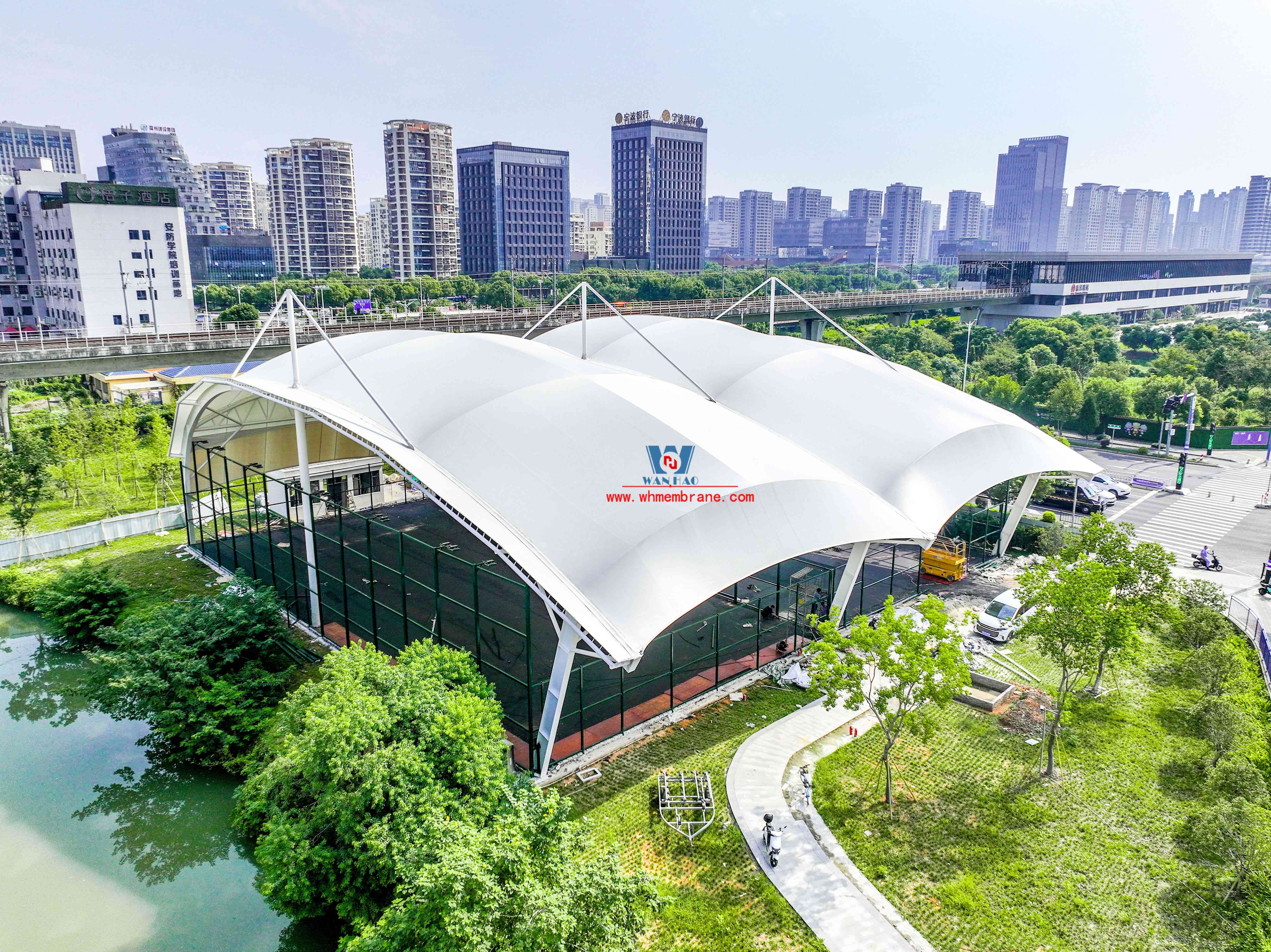 PTFE Membrane Structure Design of Brisbane Tennis Center, Australia