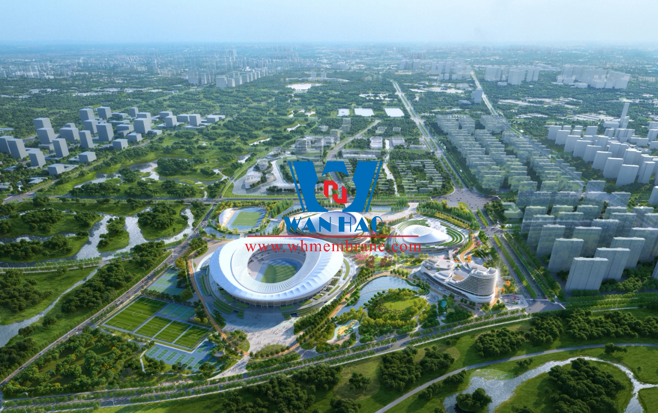 Futuristic ETFE Membrane Structure of Olympic Sports Center, Wuxi