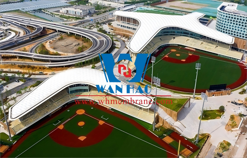PTFE Membrane Structure Baseball and Softball Stadium, Shaoxing