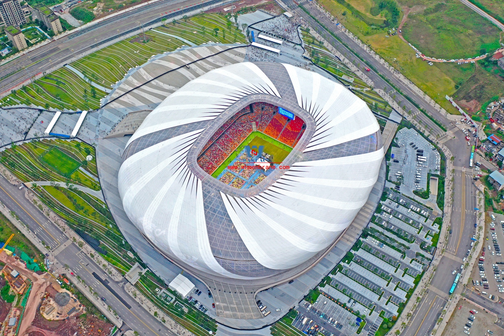 ETFE Membrane Structure For Chongqing Asian Cup Stadium