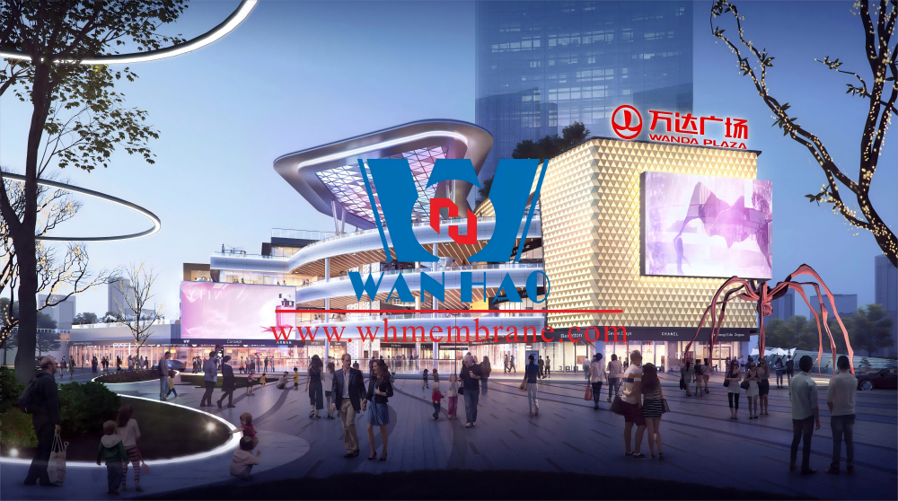 ETFE Membrane Structure Of Wanda Plaza Project,Nanchong