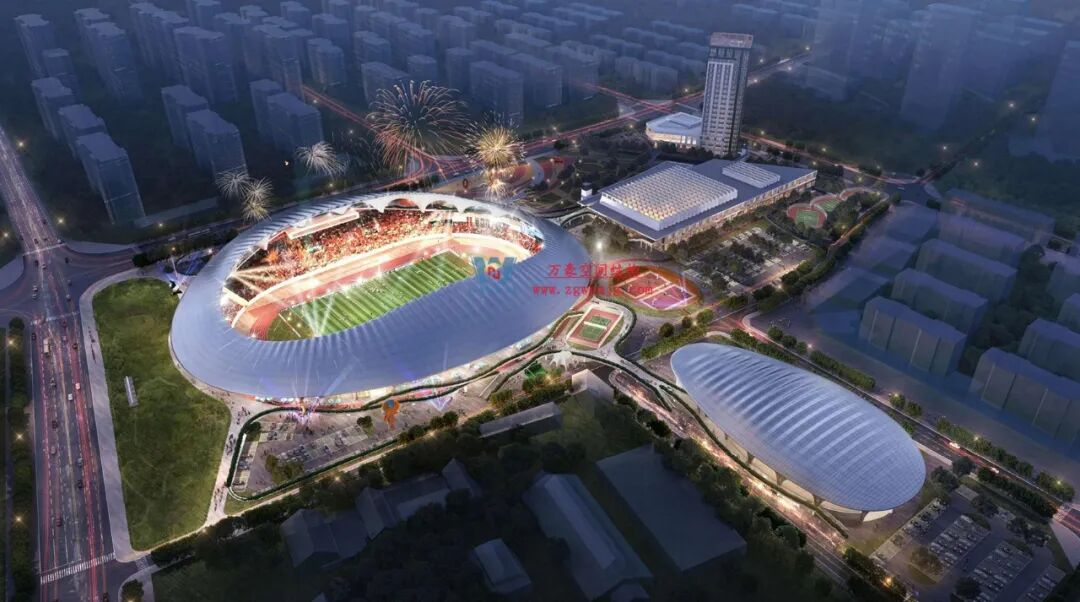 Tensile Membrane Structure Roof and Steel Structure of Shandong Penglai Stadium