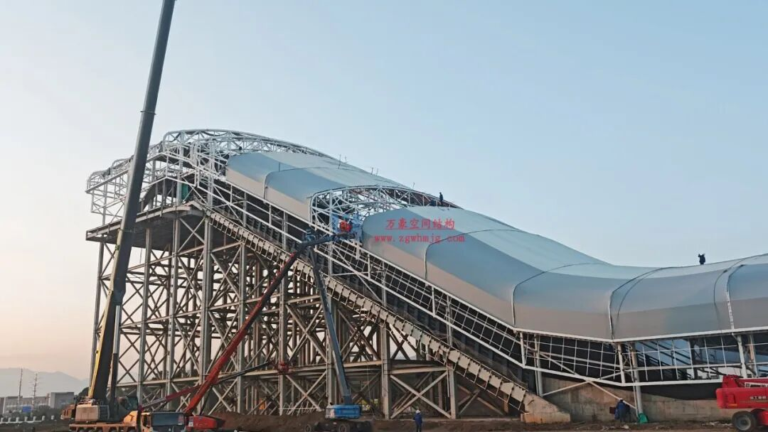 PTFE Membrane Structure Canopy and Steel Frame Structure of BYD Racing Track in China