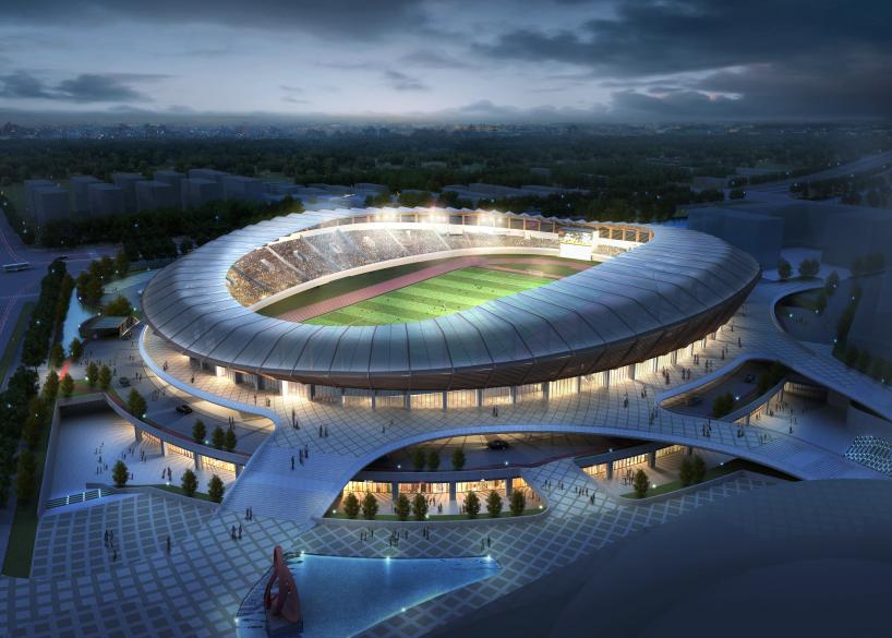 مشروع هيكل غشاء فولاذي لمركز الرياضات في بينغيانغ