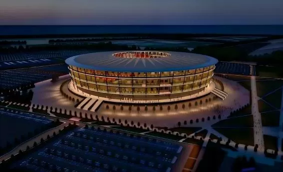 مشروع هيكل غشائي من مادة PTFE لملعب صربيا الوطني لكرة القدم