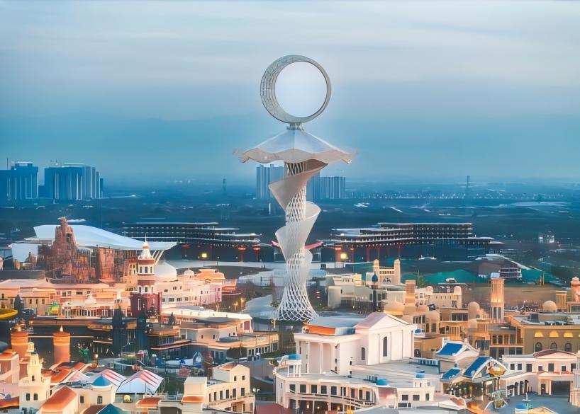 الهيكل الغشائي الكابلي من مادة  ETFE لبرج طريق الحرير في شيآن